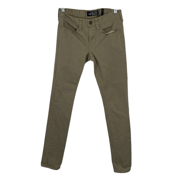 Rude Hot Topic 2016 Low rise Skinny Khaki Jeans Women size 28 Denim - Picture 1 of 14